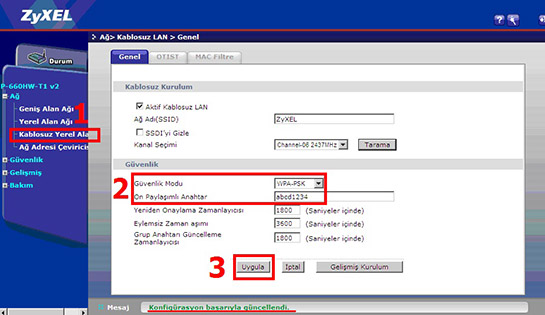 Modem Wifi ifresi Deitirme